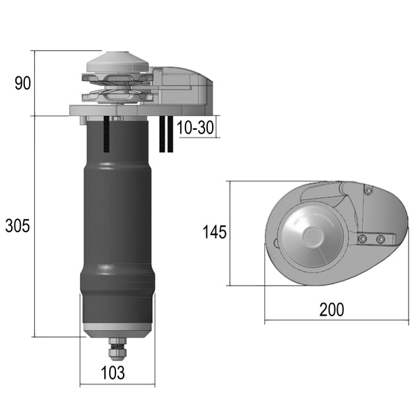 Lofrans XP800 ankerspil 500 12v DIN 766 8mm kædehjul inkl. K