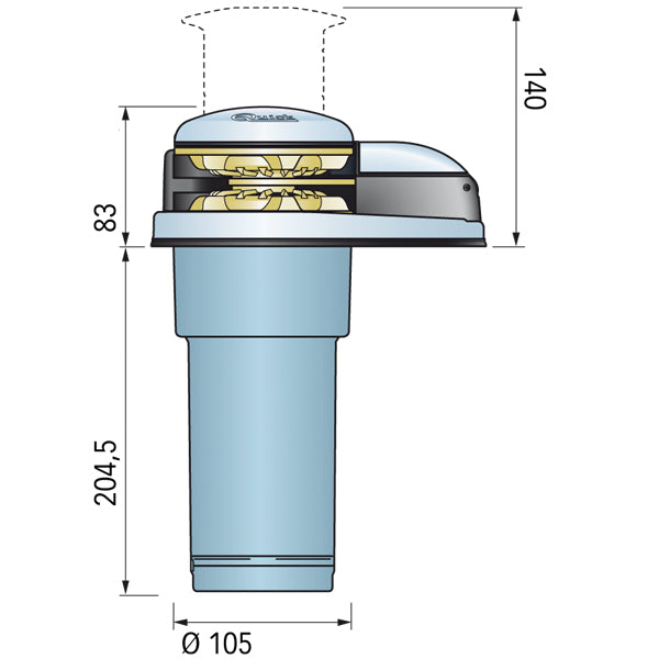 Quick ankerspil Prince DP2E 1000 wind 800W 12V 8mm kæde