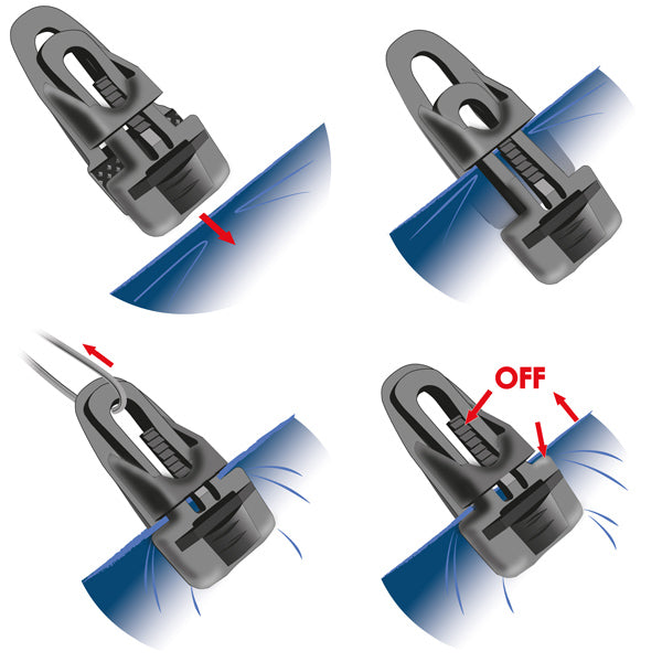Holdon sort midi multiclip fasteners til 100kg 4stk