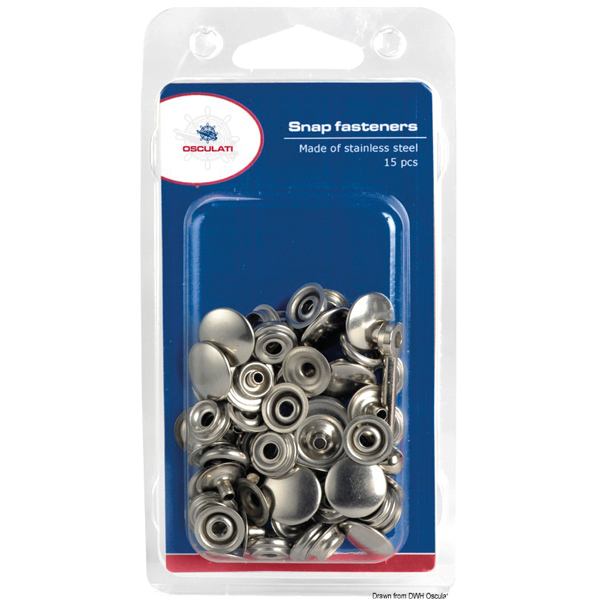 Trykknapper 15 sæt med værktøj