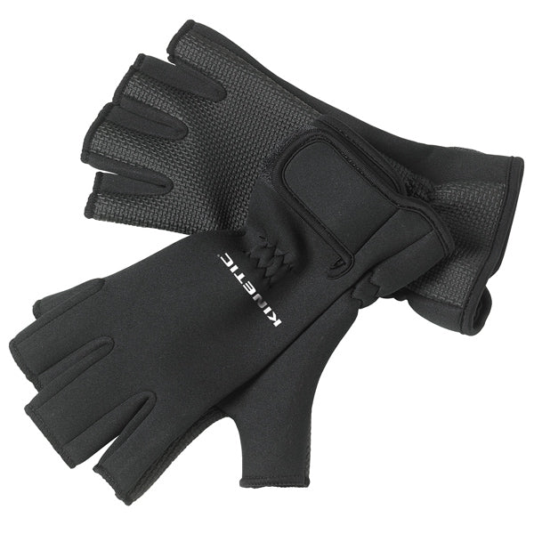 Kinetic Neoprene handske "Half Finger" L sort