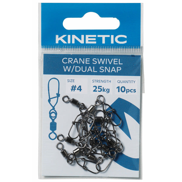 Kinetic Crane svirvel med hægte str. #4 10stk