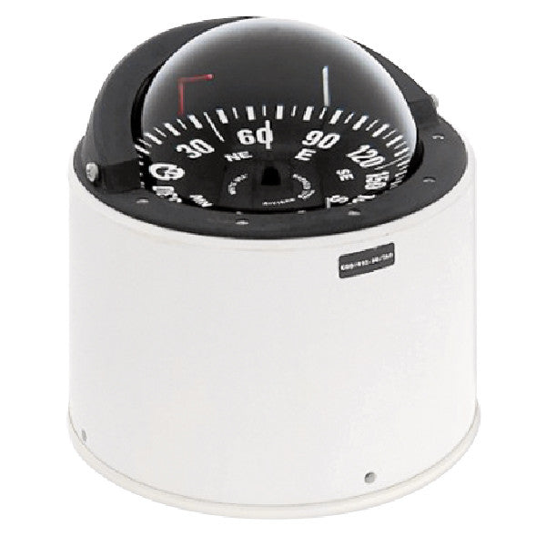 Riviera piedestal kompas White Star 5", hvid/sort