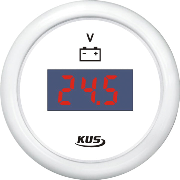 Kus digital voltmeter 9-32v, hvid, 12/24V