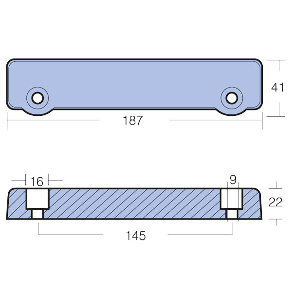 Tecnoseal Aq-drev anode
