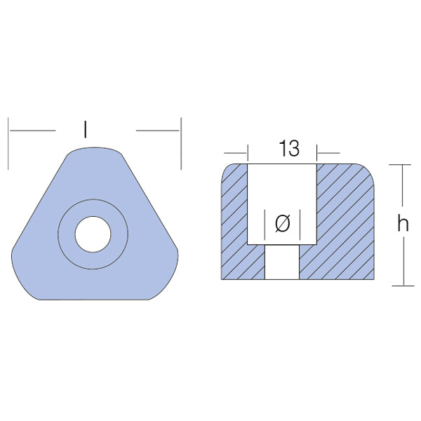 Tecnoseal zink gori slutanode, propel 15 & 16,5"