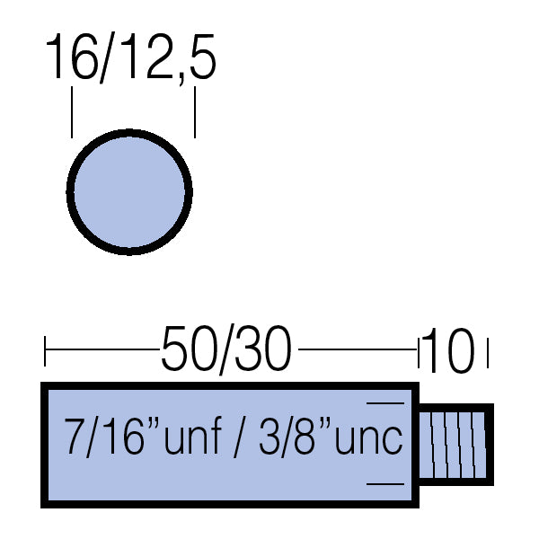 Tecnoseal Yanmar motorzink 30x12.5mm 3/8"unc