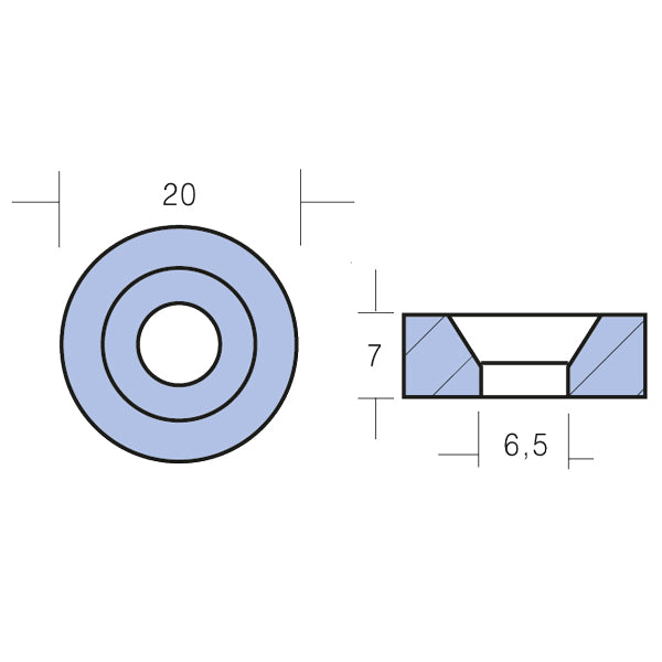 Tecnoseal Zinkanode suzuki/johnson/evinrude/mercury/tohatsu