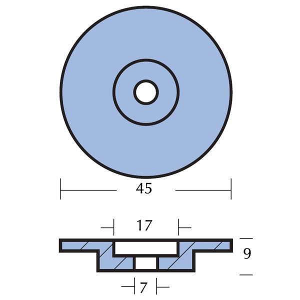 Tecnoseal Zinkanode tohatsu 9,9-140 hk