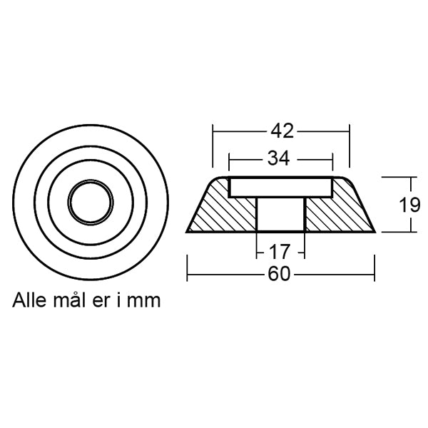 Tecnoseal Zinkanode lewmar serie 250-300 (589550)