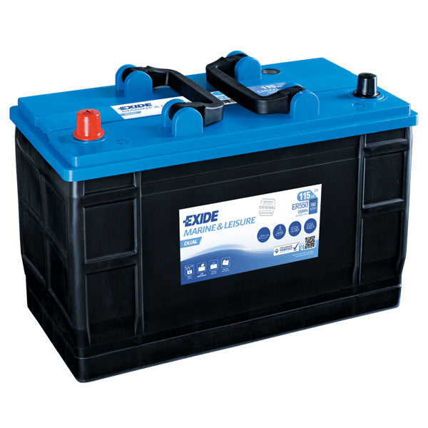 Exide Nautilus 115Ah Dual Batteri - Start og Forbrug til Båd