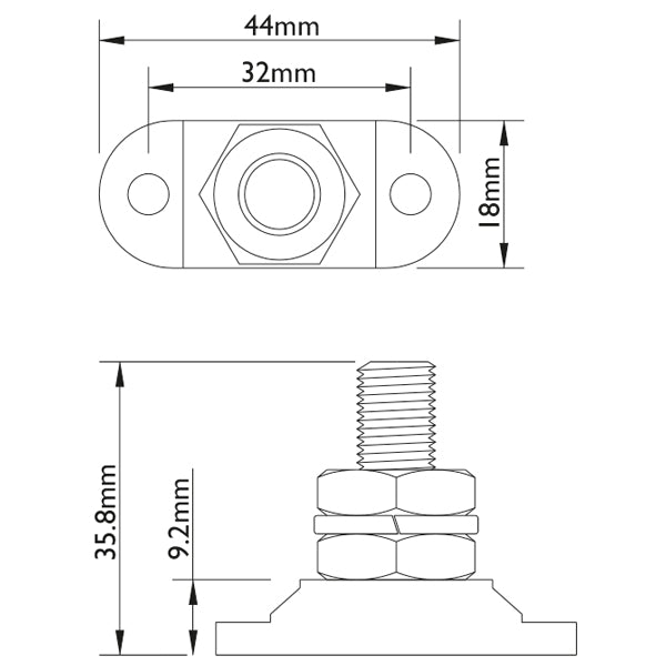 Bep samleblok 10mm rød