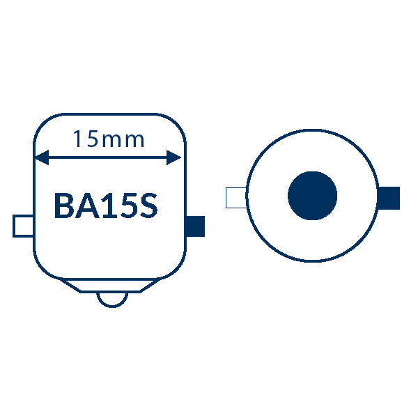 1852 LED bajonet BA15S Ø19x33mm 10-35vdc 1,0/10W - 2 pak
