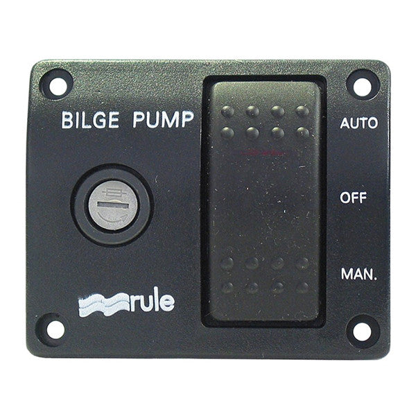 Rule pumpepanel 24V/32v med 3-vejs kontakt og sikring