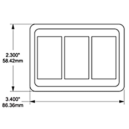 Blue Sea Systems Contura Mounting Panel 3pos