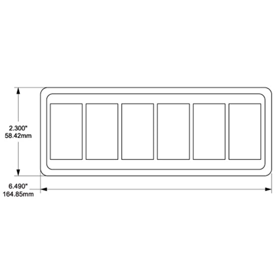 Blue Sea Systems Contura Mounting Panel 6pos