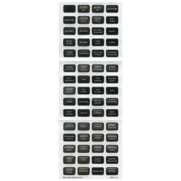 Blue Sea Systems Contura Label Kit sort