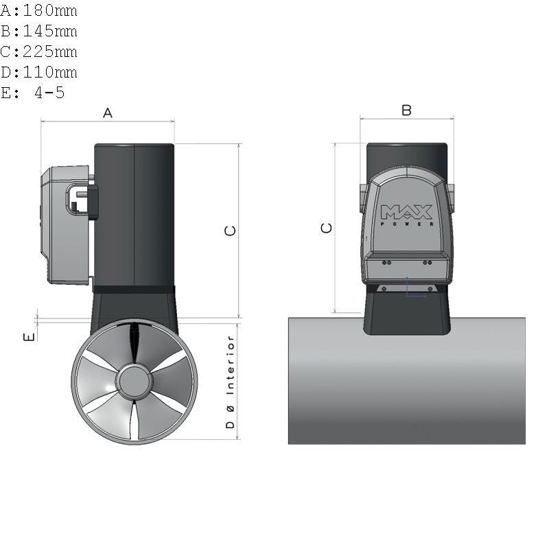 Max Power Bovpropel CT25 12V mono composit