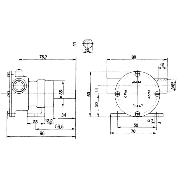 Impeller pumpe 3/8" pm15