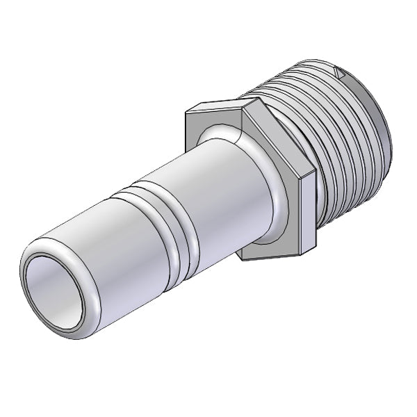 Whale adapter 1/2" han - 15mm slangestuds, Bulk 100stk.