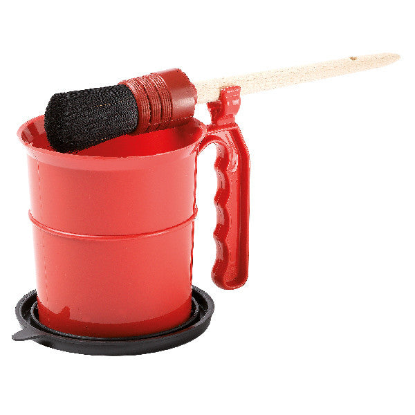 Farverbæger 3/4 liter med Håndtag, Låg og Penselholder - Malerudstyr til Båd