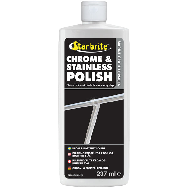 Star Brite Chrome & Rustfrit Stål Polish 237 ml - Polermiddel til Metal på Båd