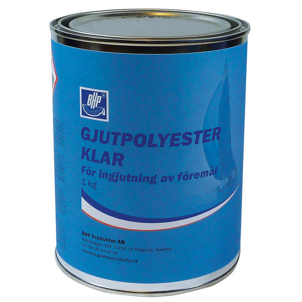 BHP Støbe polyester klar 1 kg ekskl. hærder