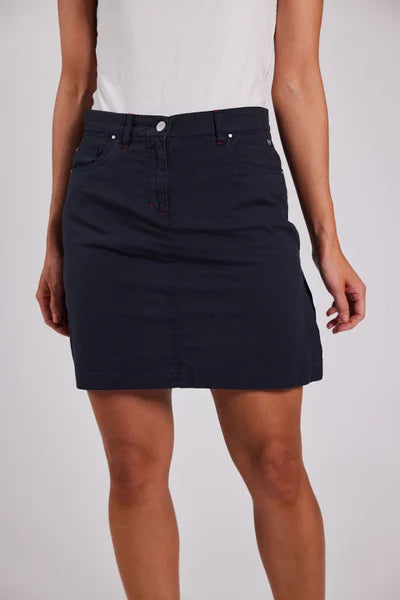 Sebago Klassisk Skort Navy - Dame S-XL