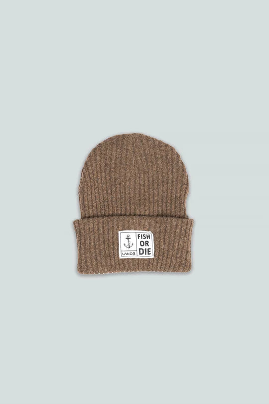 Lakor Fish or Die Beanie (Light Brown)