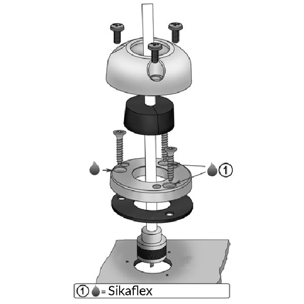 Kabel gennemføring grå nylon 49x19mm stik max 14mm
