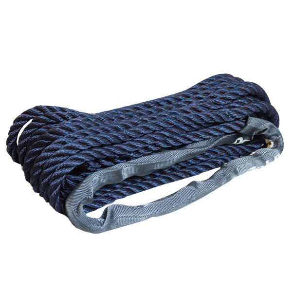 Robline fortøjning, øje med webbing, 3-slået Navy 10mm 10m