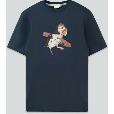 Lakor Havpapegøje Surf T-shirt - Herre T-shirt med Surfende Lunde