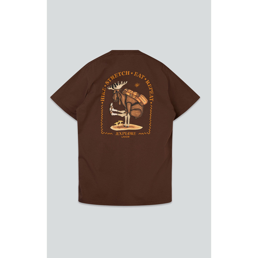 Lakor Yoga Elg T-shirt - Herre T-shirt med Skandinavisk Elg Humor
