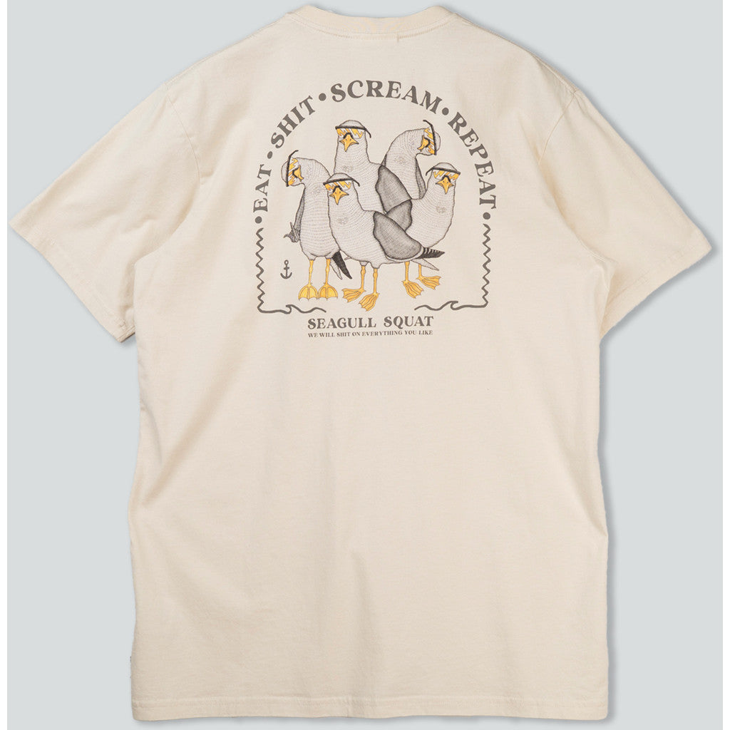 Lakor Seagull Squad Back T-shirt - Herre T-shirt med Måge Design