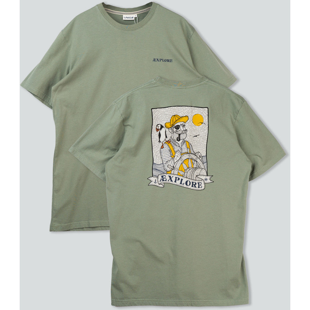 Lakor Havpapegøje T-shirt - Herre T-shirt med Lunde Design