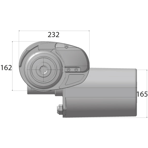 Lofrans ankerspil X2 krom 12V 1000W høj, 8mm DIN766/14mm tov