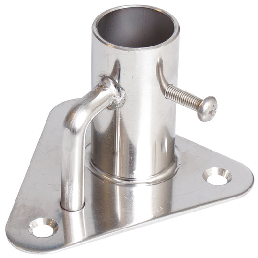 Scepterfod trekantet 90° Ø25,4mm Base 85 x 85mm