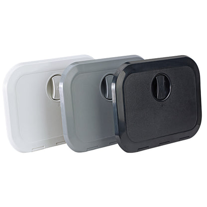 Indbygningsboks sort med luge 27x37,3x16cm
