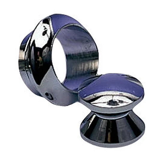 Roset/knop forkromet messing til dør 16mm mont. hul 17mm