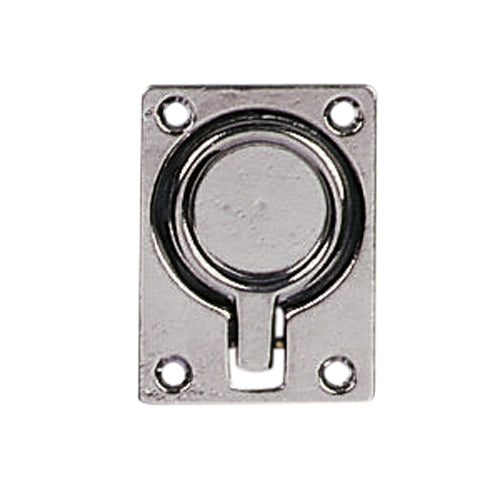 Dørkring 37mm x 44mm forkromet messing