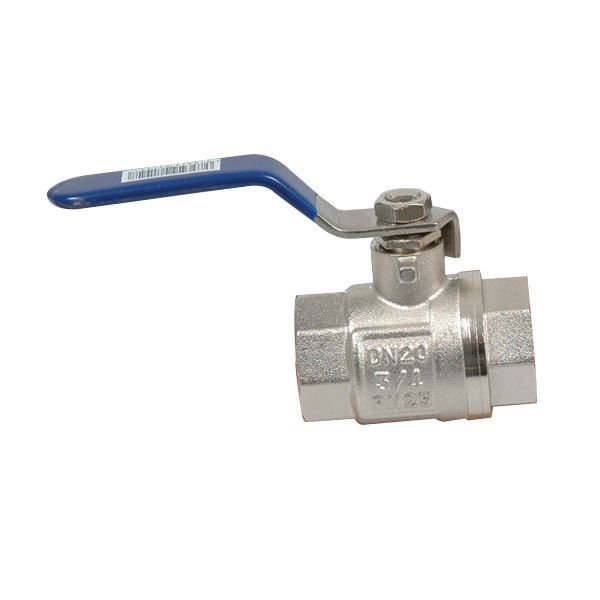 Kugleventil forkromet messing  3/4" syrefast håndtag