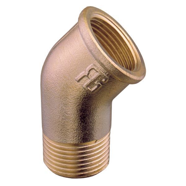 Guidi Bøjning 45° ind/udv  1" bronze