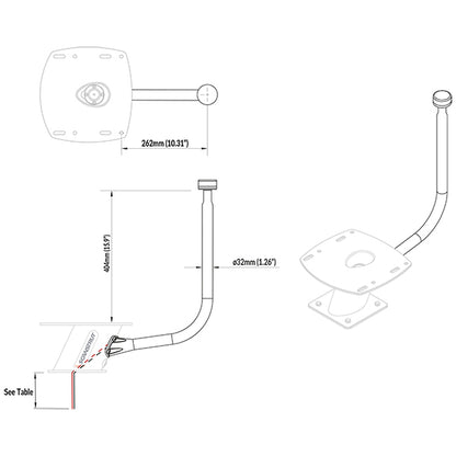 ScanStrut  PowerTower stang med LED top lanterne