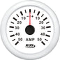 KUS amperemeter hvid, med 50Amp shunt 12/24V