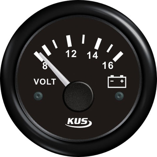 Kus voltmeter sort 12V