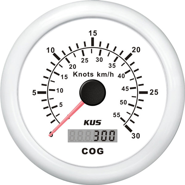 Kus gps speed 0-30knob, hvid 12/24V Ø85