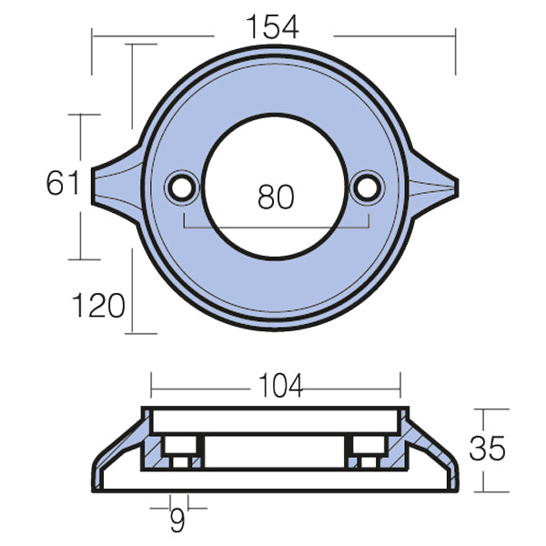 Tecnoseal Aq-drev zinkring