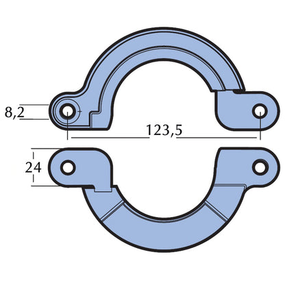 Tecnoseal Yanmar drev-zinkring 2-delt sd20/sd30