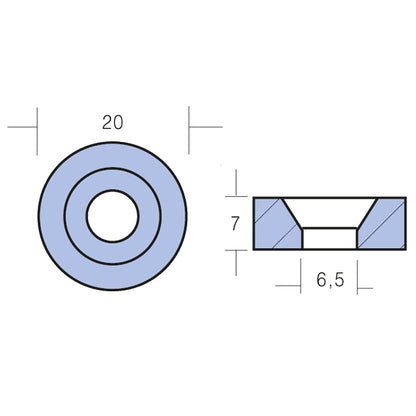Tecnoseal Zinkanode suzuki/johnson/evinrude/mercury/tohatsu