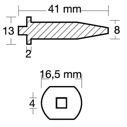 Tecnoseal Zinkanode Mercury/Mariner (826887)/Yamaha (6J8-113
